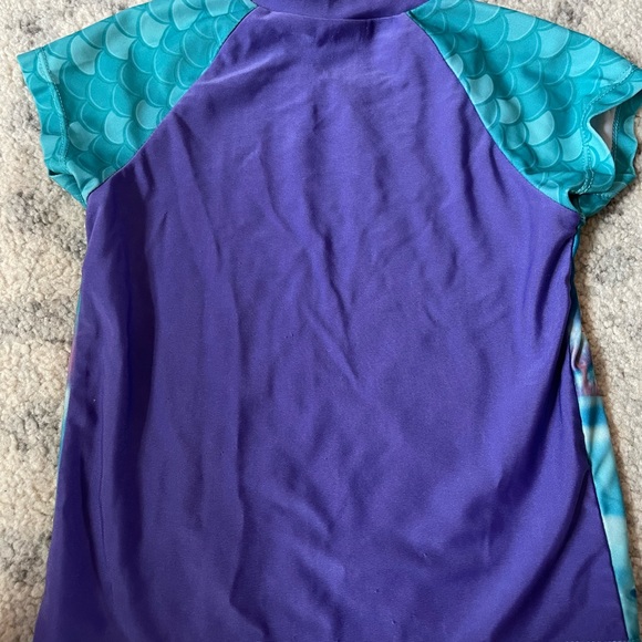 Girls Disney Princess one piece with rash guard top - Picture 5 of 6